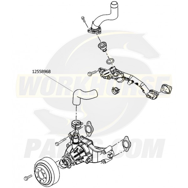 12558968 - 8.1l Waterpump Bypass Hose